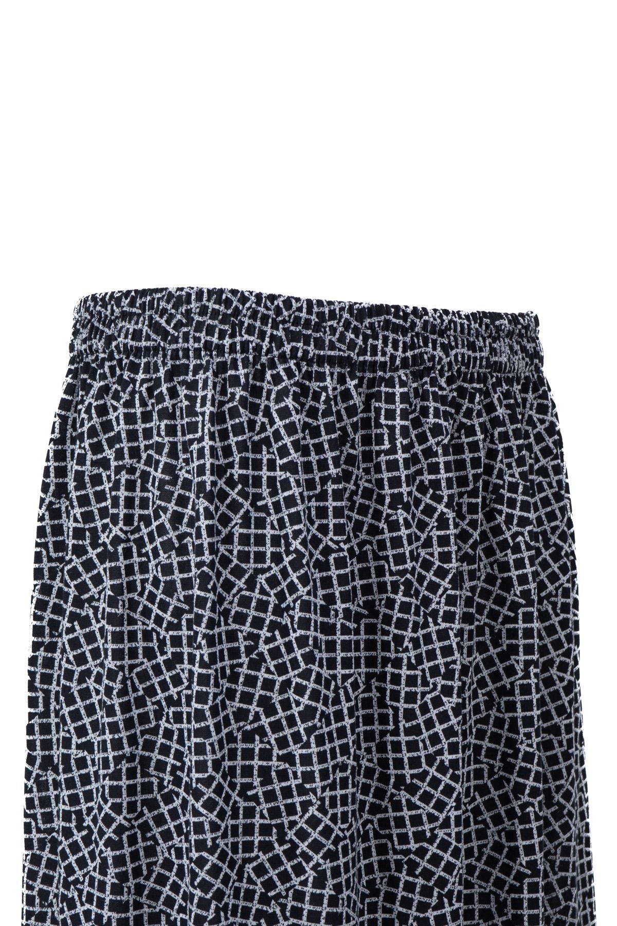 Kadın Kışlık Anne Etek Viskon Kumaş Manzara Desenli Beli Lastikli Rahat Kesim Tam Kalıp